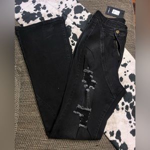 Black Distressed Jeans